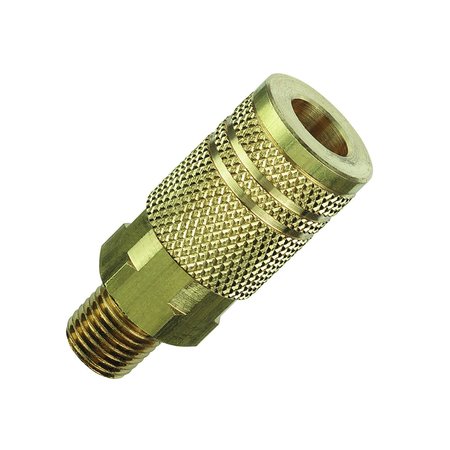 Plews Amflo Brass 1/4 in. I/M Style Coupler 1/4 in. Male 1 pc C21B